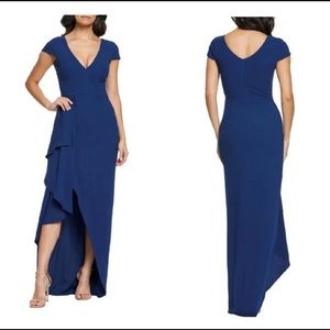 Dress the Population Alma Ruffle Waterfall Gown